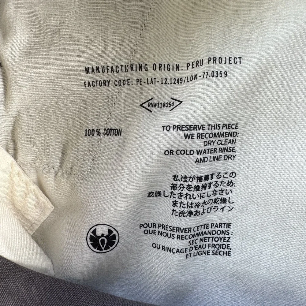 APOLIS Utility Chino Pants Mens 30x33 Gray Cotton